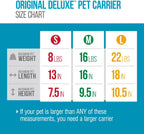 Sherpa Original Deluxe Transportador de Mascotas para Viajes, Aprobado por Aerolíneas y con Garantía a Bordo - Negro, Mediano