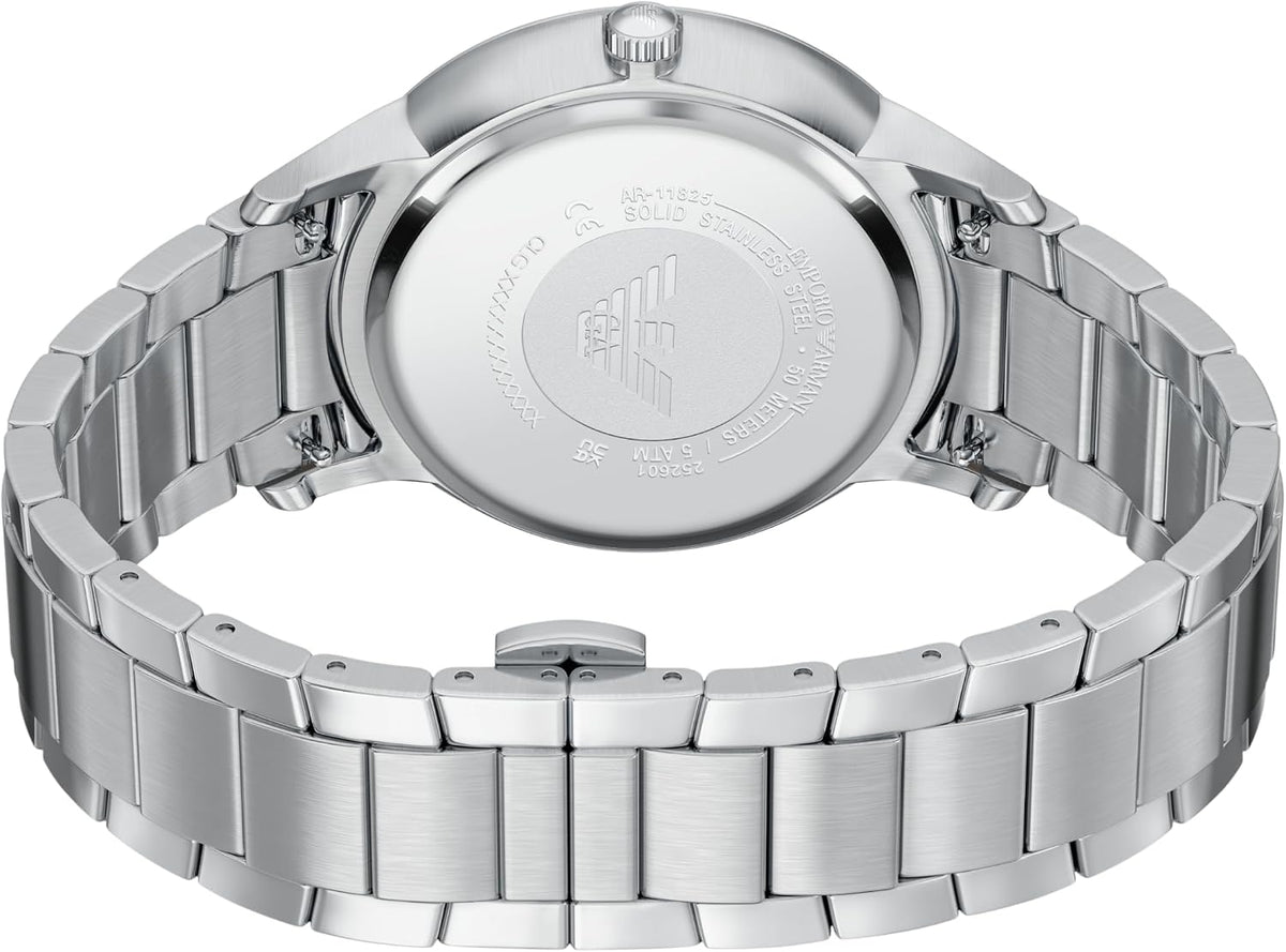 Reloj para hombre Emporio Armani Archetipo de tres agujas con fecha en acero inoxidable (Modelo: AR11825)