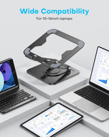LOXP Soporte ajustable para laptop, soporte para computadora con ba...