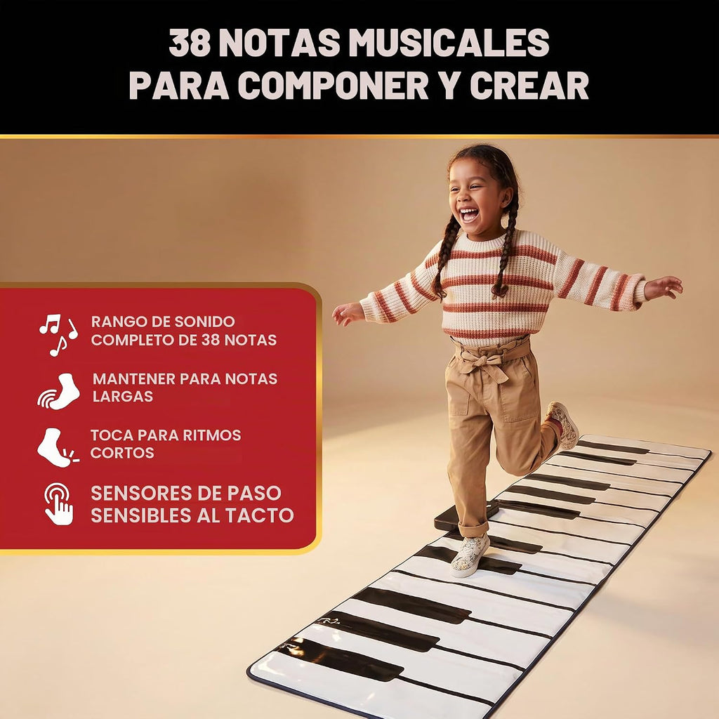 FAO Schwarz Piano gigante con tapete de baile, teclado de suelo de 101 x 29