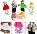 ONEST Juego de 23 piezas de casa de muñecas de madera, mini figuras