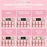 SOLAKAKA Teclado inalámbrico para juegos A99 Pro con pantalla LCD y...