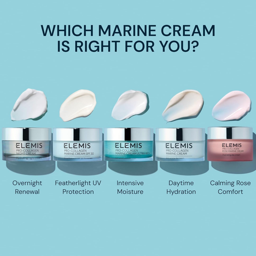 Crema ELEMIS Pro-colágeno marino, hidratante facial diario ligero a...
