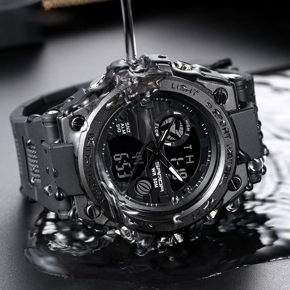 Relojes deportivos para hombre al aire libre, impermeable, militar, fecha, tácticas, LED, alarma, cronómetro