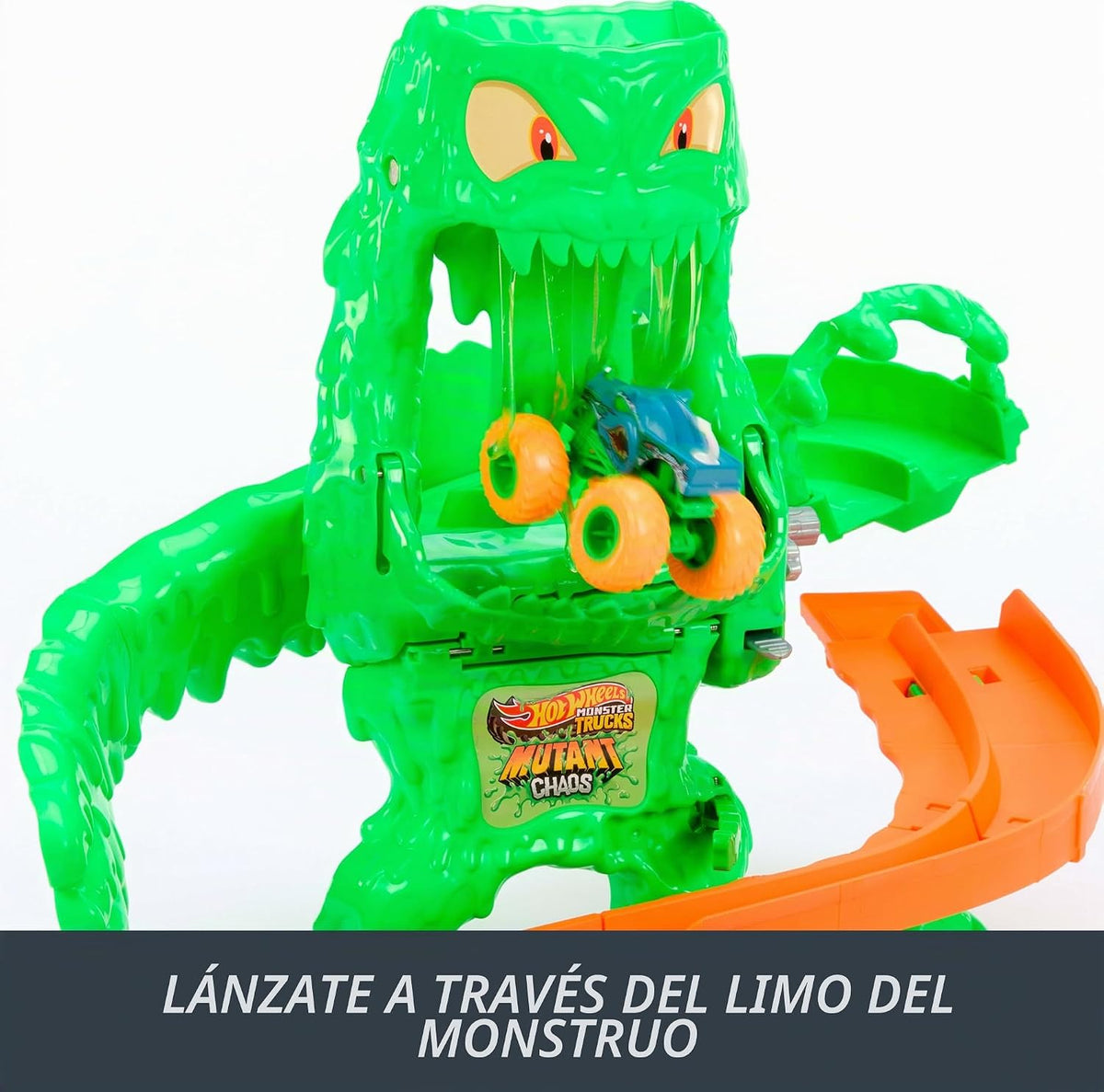 Hot Wheels Monster Trucks Mutant Monster Takedown Playset & Rhinomite