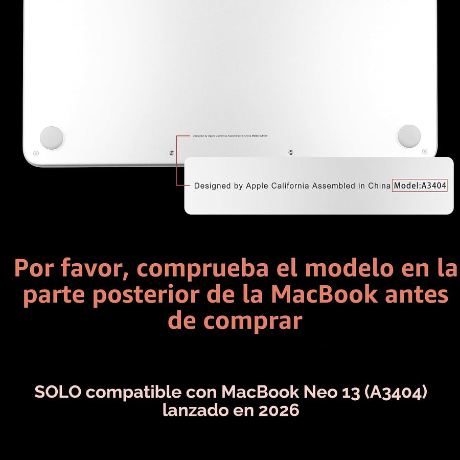 MEEgoodo Funda para MacBook Neo de 13 pulgadas versión 2026 (compat...