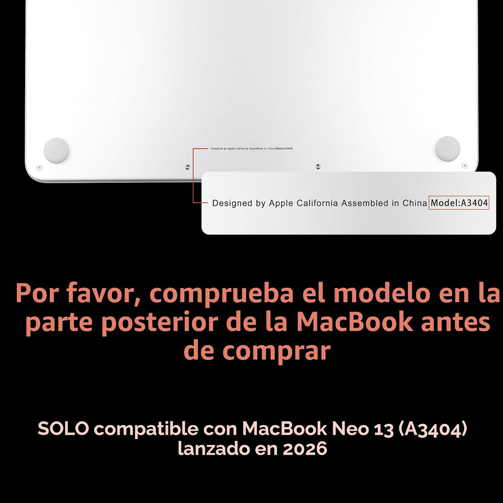 MEEgoodo Funda con purpurina para MacBook Neo de 13 pulgadas versió...