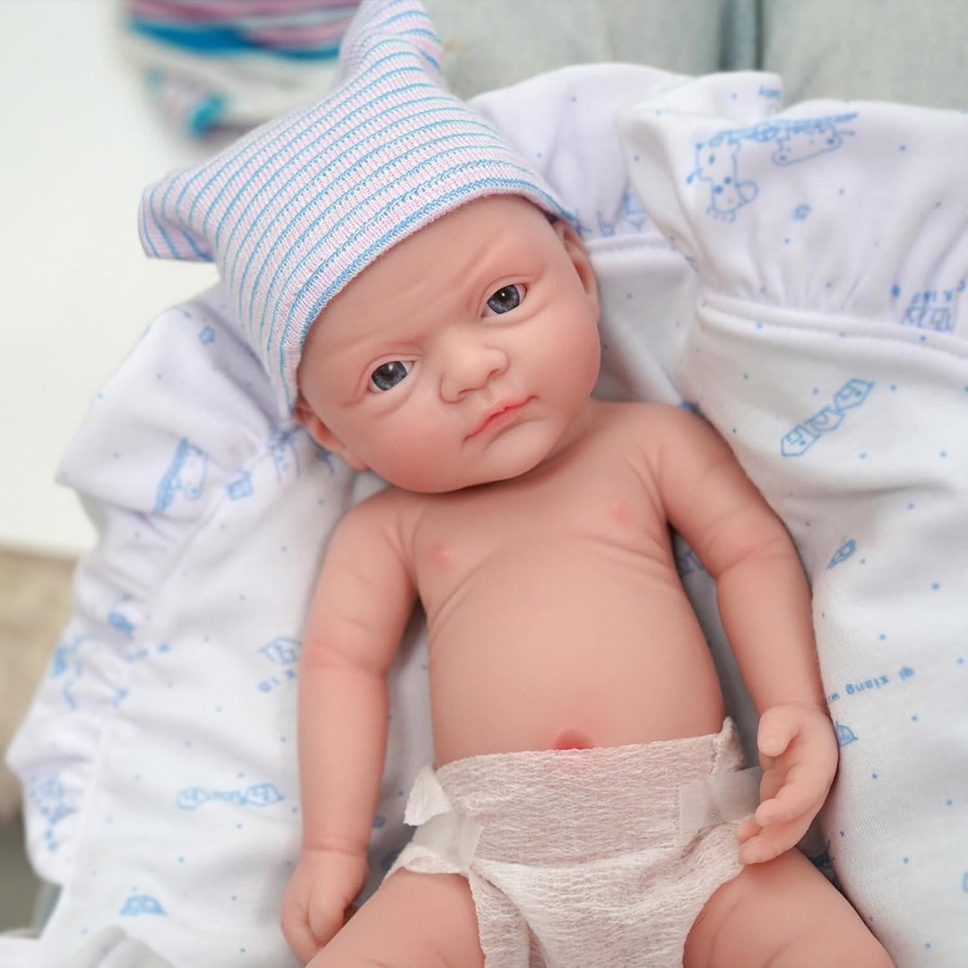 MYREBABY Muñeca bebé Reborn de 30 cm, micro prematuro, cuerpo compl...