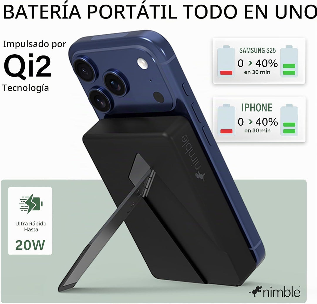 Nimble Champ Cargador portátil inalámbrico \u2013 Cargador de energ...