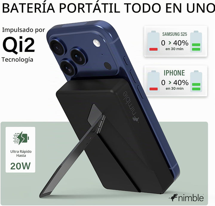 Nimble Champ Cargador portátil inalámbrico \u2013 Cargador de energ...