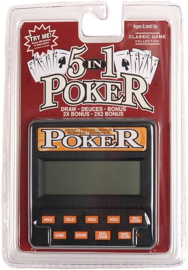 Viajar Blackjack clásico portátil 21 tarjetas y 5 en 1 póker electr...