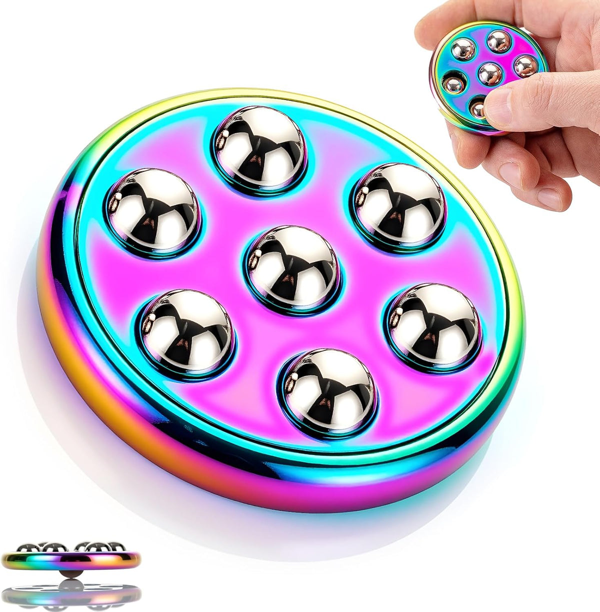 Juguetes antiestrés para adultos, envoltura de burbujas de metal Pop It