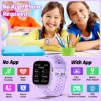 meoonley Reloj para niños con 140 modos deportivos, rastreador de fitness para niños de 1.5 pulgadas, reloj inteligente para niñas, no requiere aplicación/teléfono, monitor de sueño, frecuencia cardíaca, juegos de rompecabezas, impermeabilidad IP68
