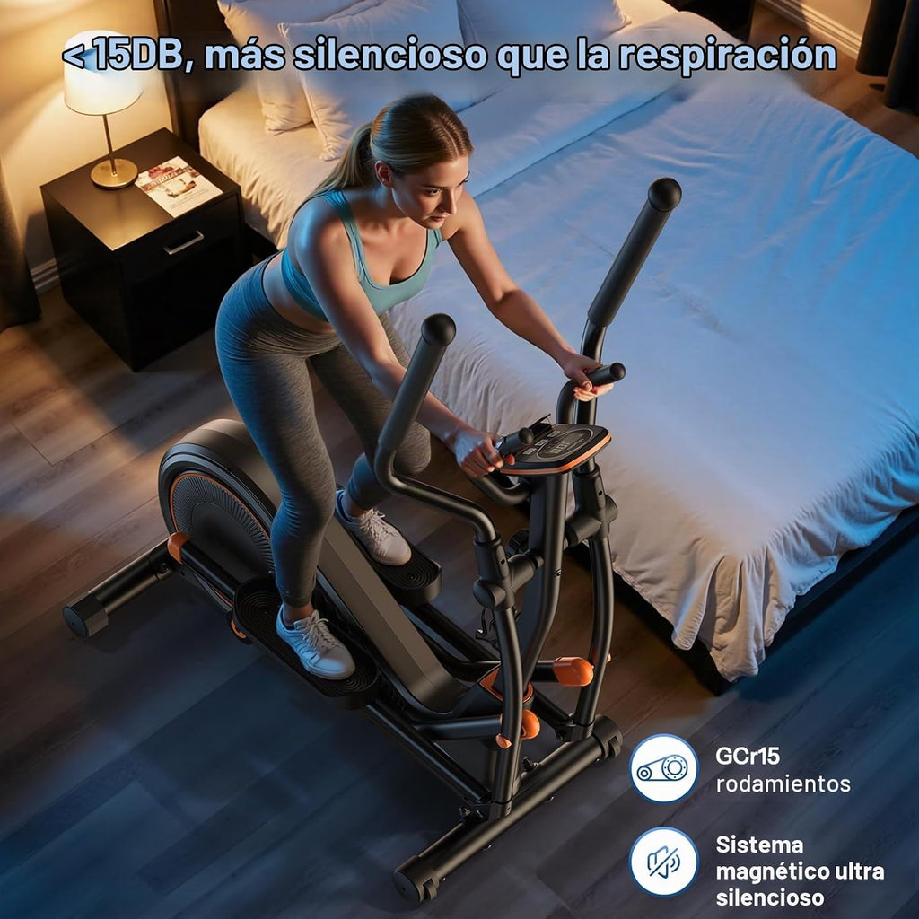 Niceday Máquina elíptica de ejercicios, máquina elíptica para el hogar, entrenador elíptico magnético con zancada de 15.5 a 19 pulgadas, 16 niveles de resistencia, capacidad de carga de 400 libras
