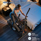 Niceday Máquina elíptica de ejercicios, máquina elíptica para el hogar, entrenador elíptico magnético con zancada de 15.5 a 19 pulgadas, 16 niveles de resistencia, capacidad de carga de 400 libras