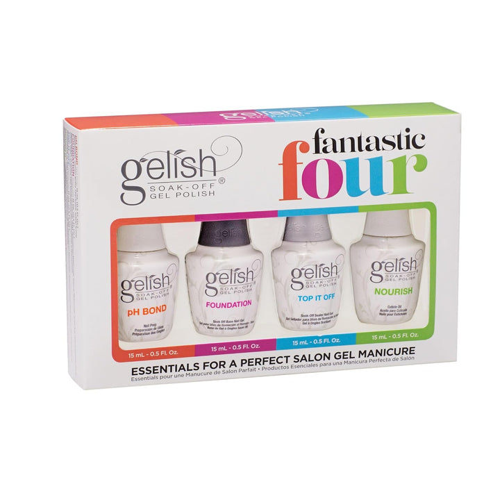 Gelish Fantastic Four Essentials Kit \u2013 Brillo duradero, sin as...