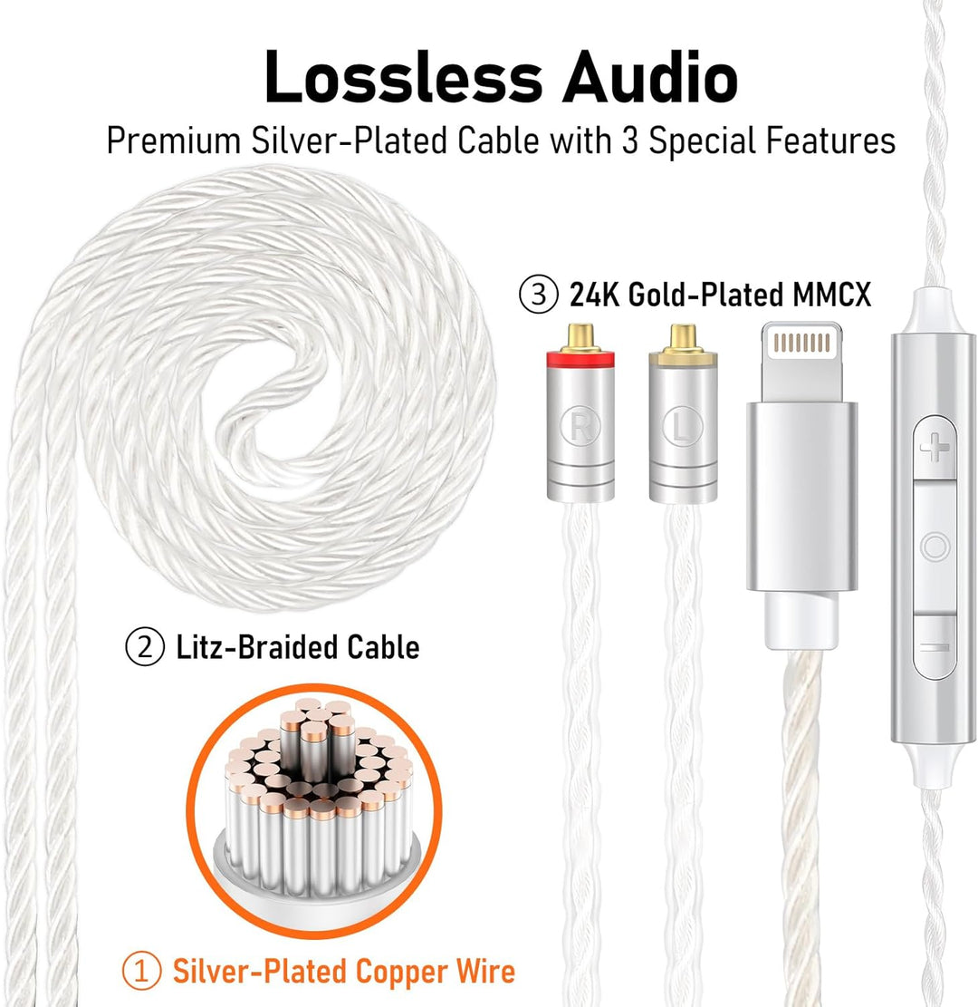 Vibes - Auriculares con cable de 6.8 fl oz, auriculares de alta fid...