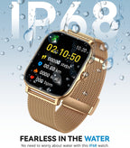 Reloj inteligente para mujeres y hombres, responde/hacer llamadas, IP68 impermeable rastreador de actividad física con monitor de sueño, reloj inteligente compatible con Android iPhone (funda