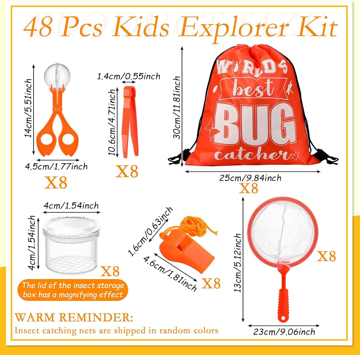 Silipull - Kit de captura de insectos de 48 piezas para niños a granel
