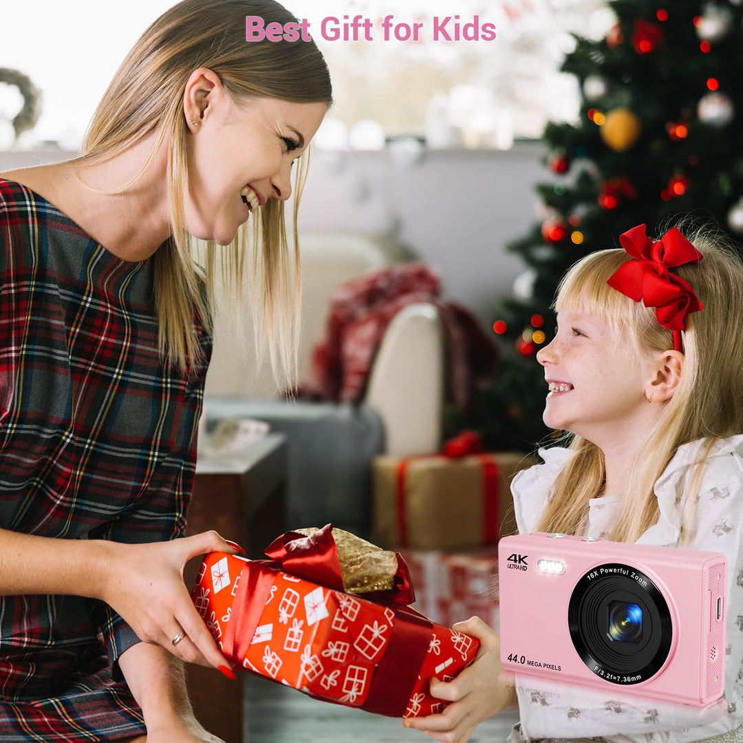Cámara digital, cámara de enfoque automático de 4K 44MP con zoom 16...