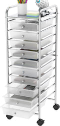 Lámpara Simple Houseware Organizador de carrito utilitario con ruedas de 10 cajones