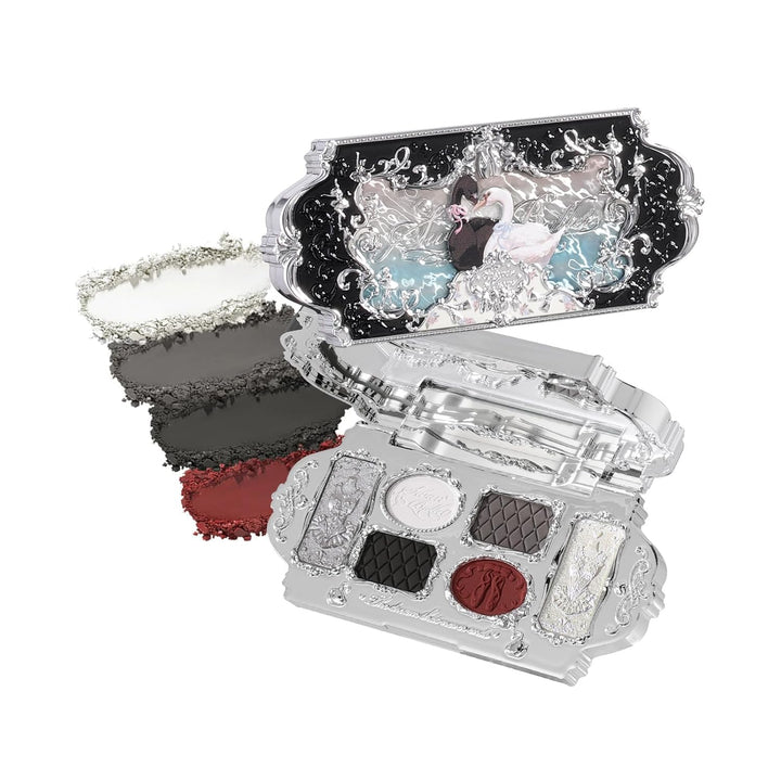 Flower Knows Swan Ballet Paleta de maquillaje de seis colores, pale...