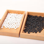 Juego de madera Go con cajones, tablero Go de 11.8 pulgadas con 361 piedras
