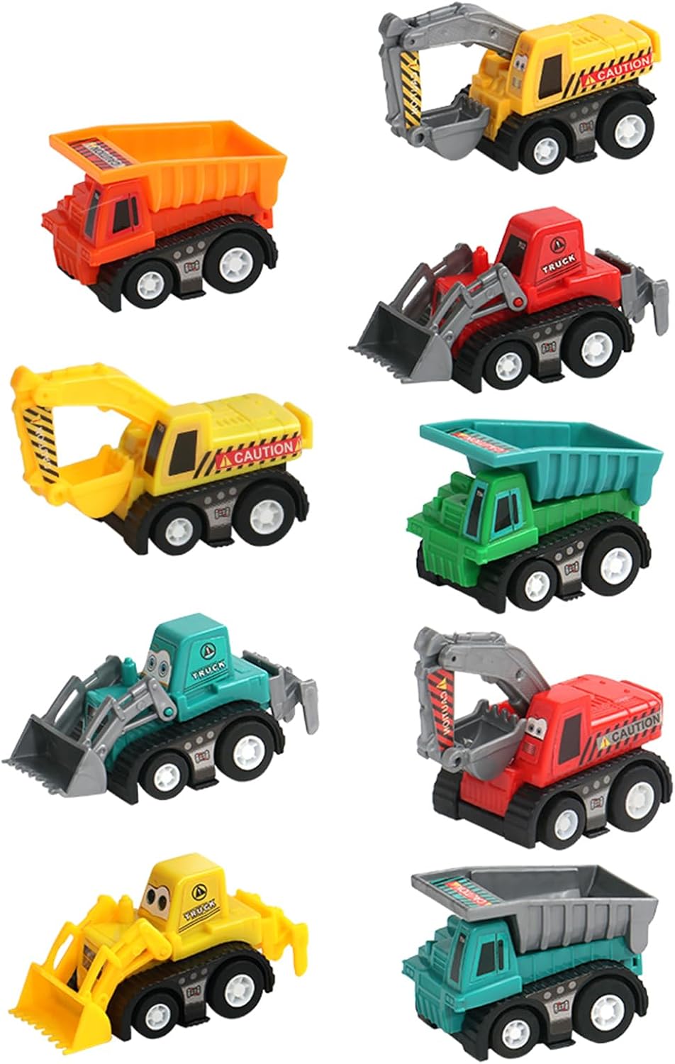 Juego de vehículos de construcción que se empujan para