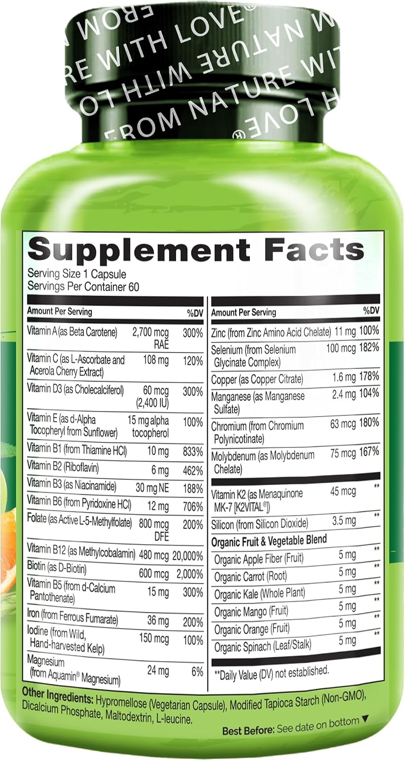 NATURELO Multivitamínico bariátrico - Un diario con hierro - Suplem...