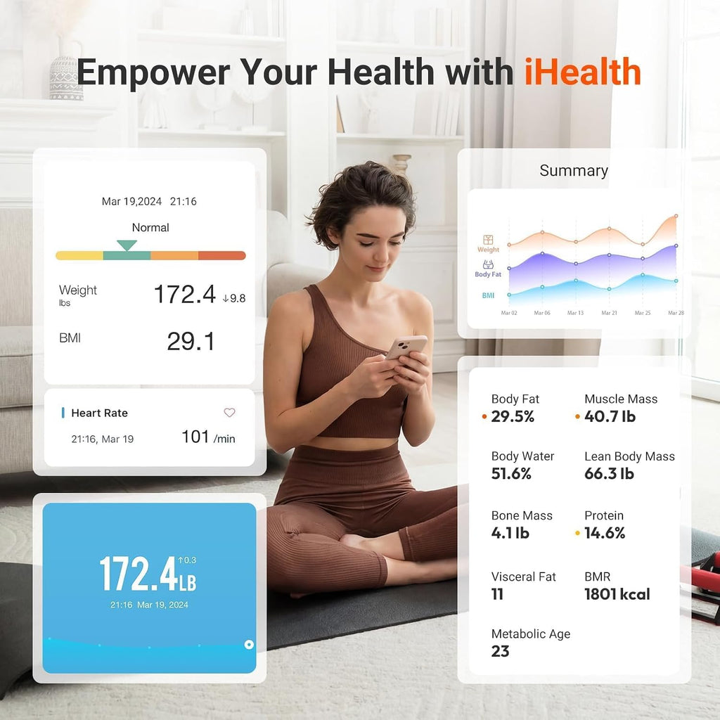 iHealth Nexus - Báscula inteligente para peso corporal, báscula digital de