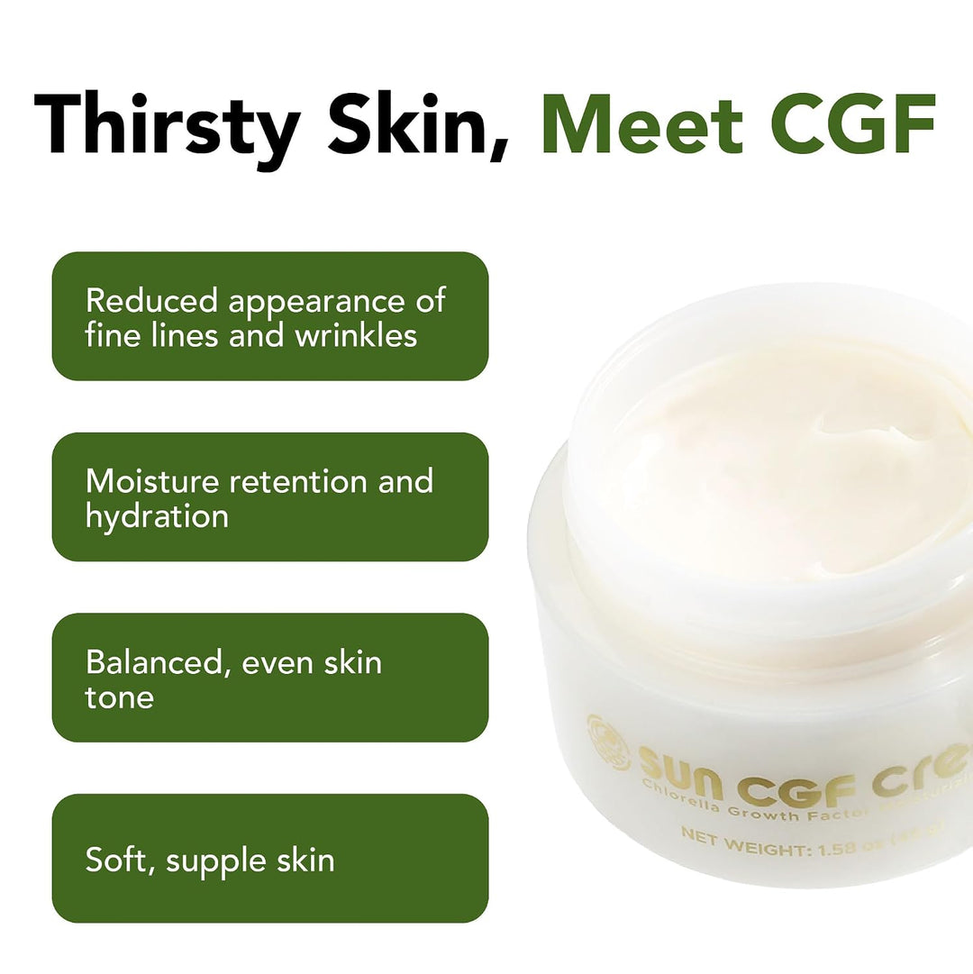 Sun Chlorella Crema hidratante facial que aumenta la hidratación pr...