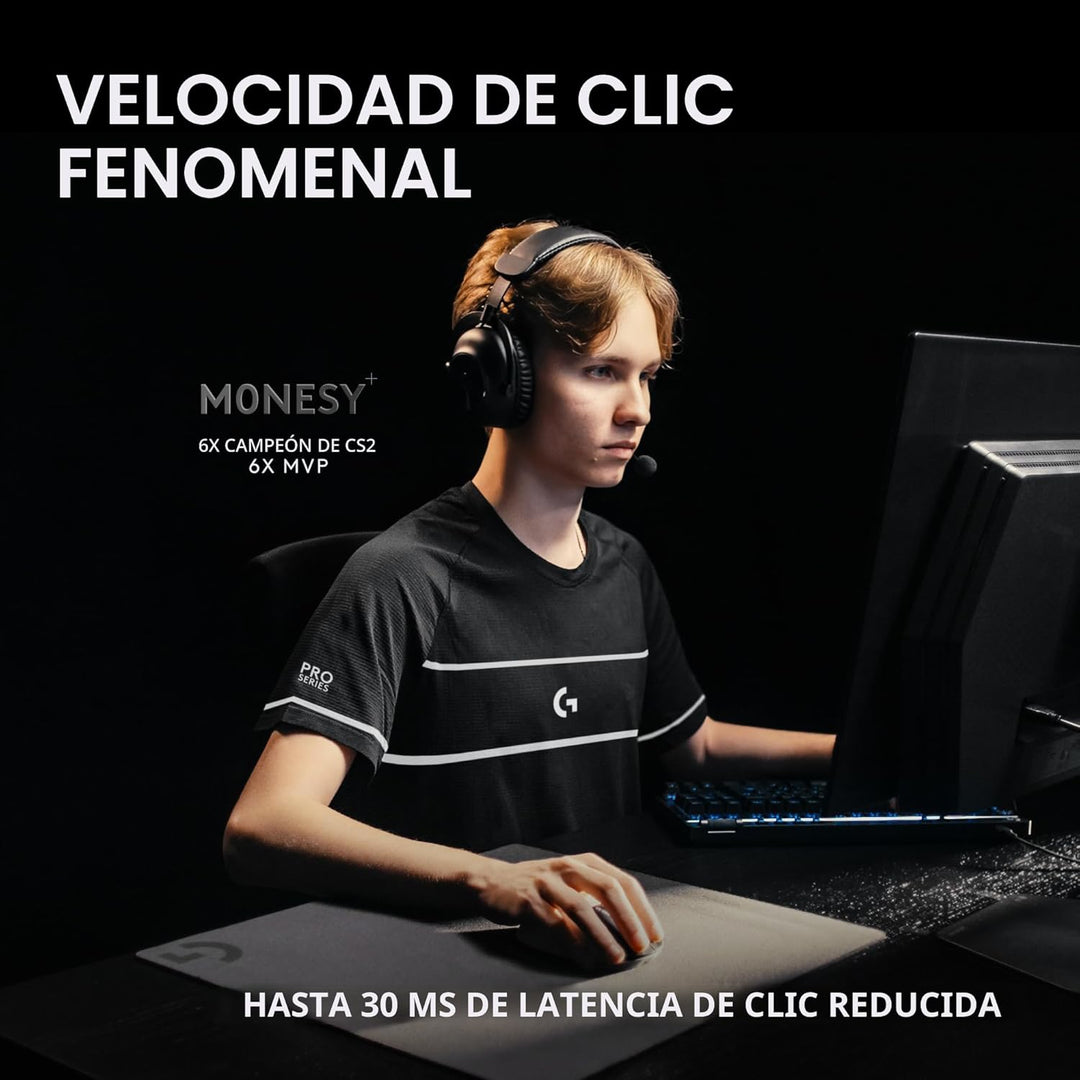 Logitech G PRO X2 SUPERSTRIKE Mouse inalámbrico para juegos: interr...