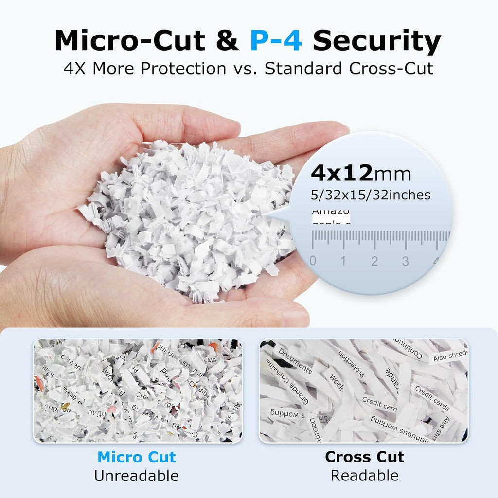 BONSEN Trituradora de papel resistente de microcorte de 160 hojas para