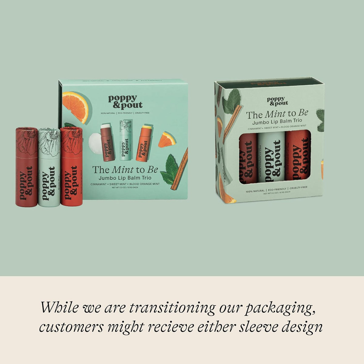 Paquete de 3 unidades + caja de regalo, bálsamo labial Poppy &amp;...
