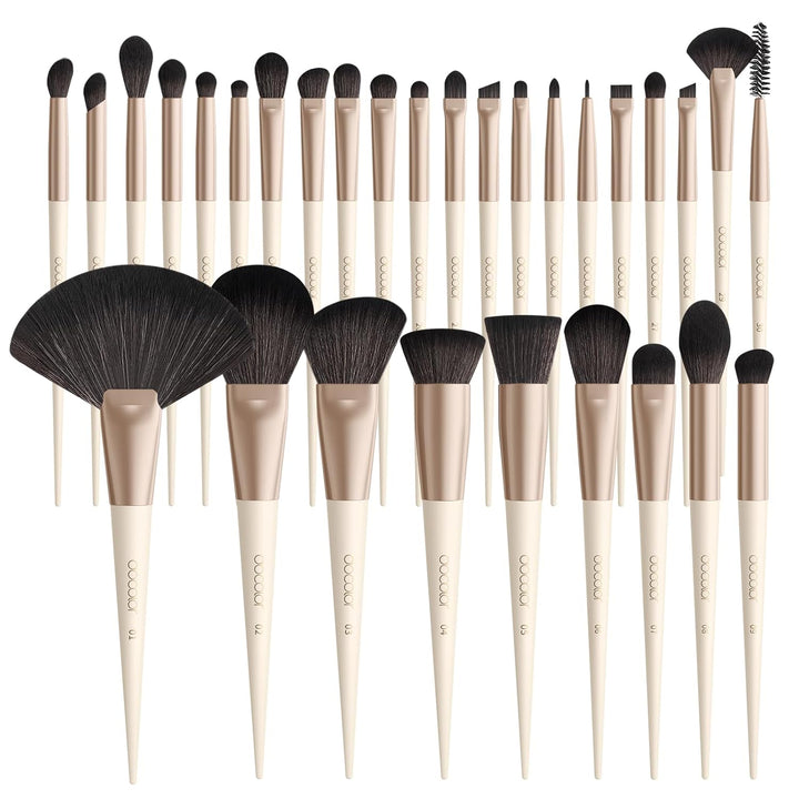 docolor - Juego de 30 brochas de maquillaje profesionales Kabuki si...