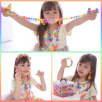 Funtopia Pop Beads, más de 700 piezas de artes y manualidades para niños de 4 a 6 años, cuentas a presión, juego de pulseras, collares, anillos, tobilleras, juguetes creativos para fiestas de