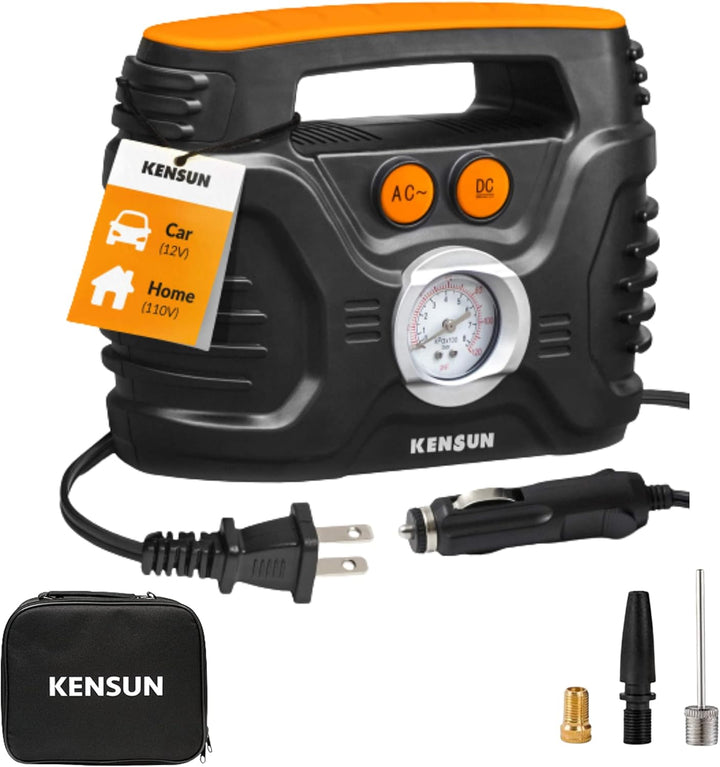 Kensun - Compresor de aire portátil con fuente de alimentación AC\/...