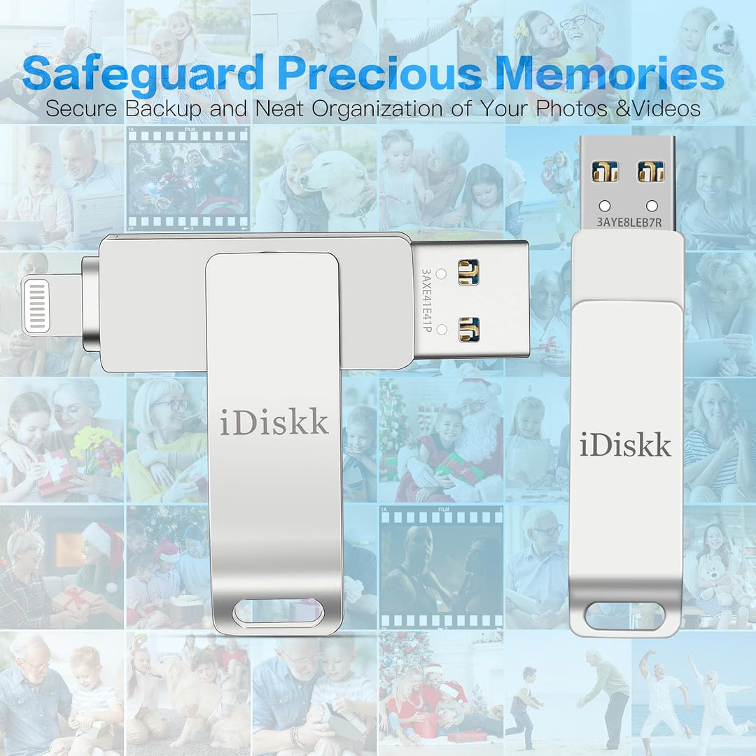 iDiskk 512GB Certificado Mfi, Unidad Flash para iPhone, Fotos y Vid...