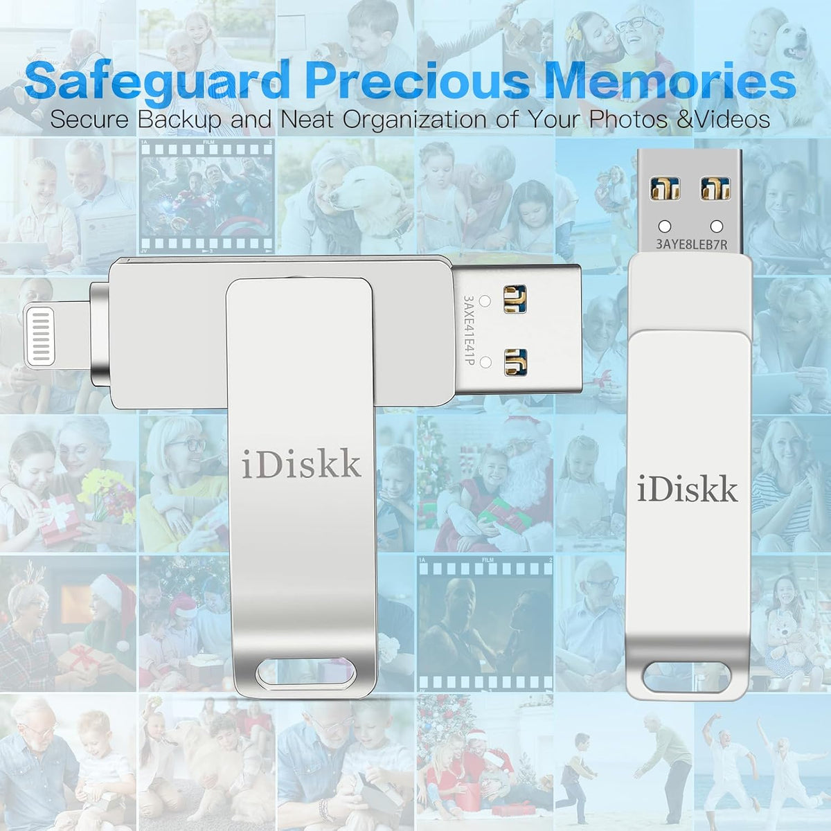 iDiskk 512GB Certificado Mfi, Unidad Flash para iPhone, Fotos y Vid...