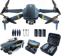 Dron GPS con cámara EIS 4K para adultos, drones RC con pantalla HD de 4.5 pulgadas en el controlador, retorno automático, 3 baterías para 90 minutos de tiempo de vuelo, transmisión de rango de control