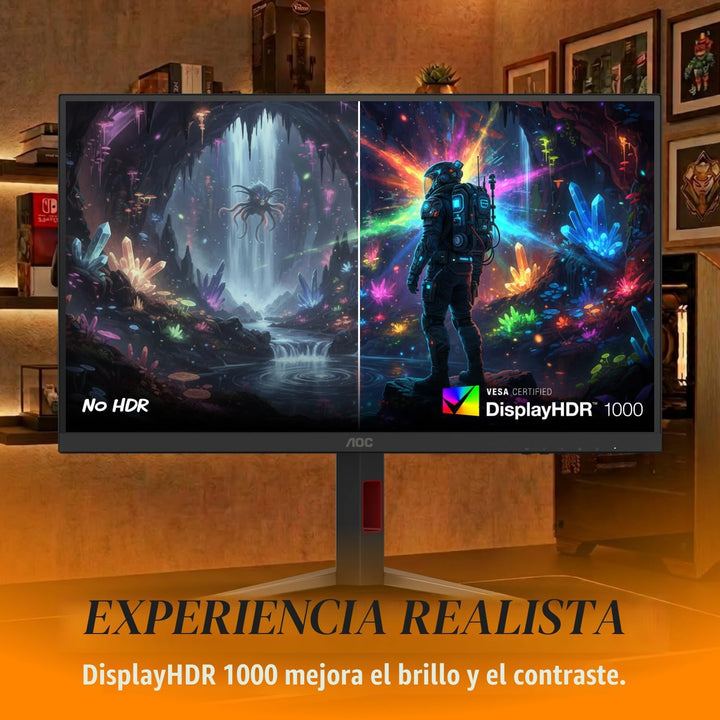 AOC Q27G4SMN Monitor para juegos Mini-LED de 27", QHD 2560×1440...