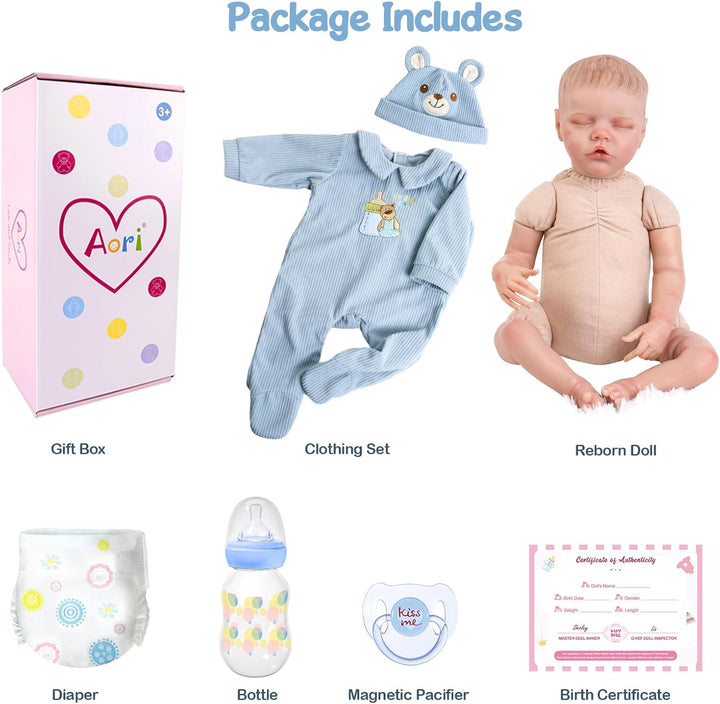 Aori Reborn Baby Dolls Boy \u2013 Muñeca realista de 18 pulgadas pa...