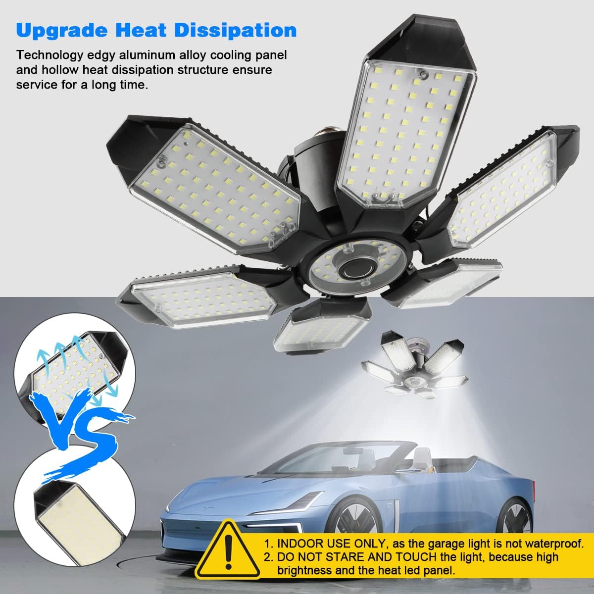 Lámpara Luces de garaje - 32000LM LED luces de techo de garaje 6500K luz