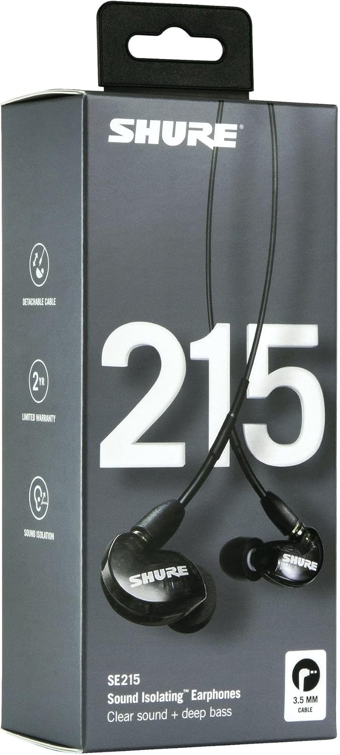 Monitor SHURE SE215 Live Sound, Negro