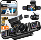 Cámara para tablero 4K de 5 canales con telefoto para detalles con zoom, vista 360°, N800