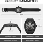 SAPPHERO Relojes de vestir para hombre, relojes de cuarzo analógicos de silicona para hombre