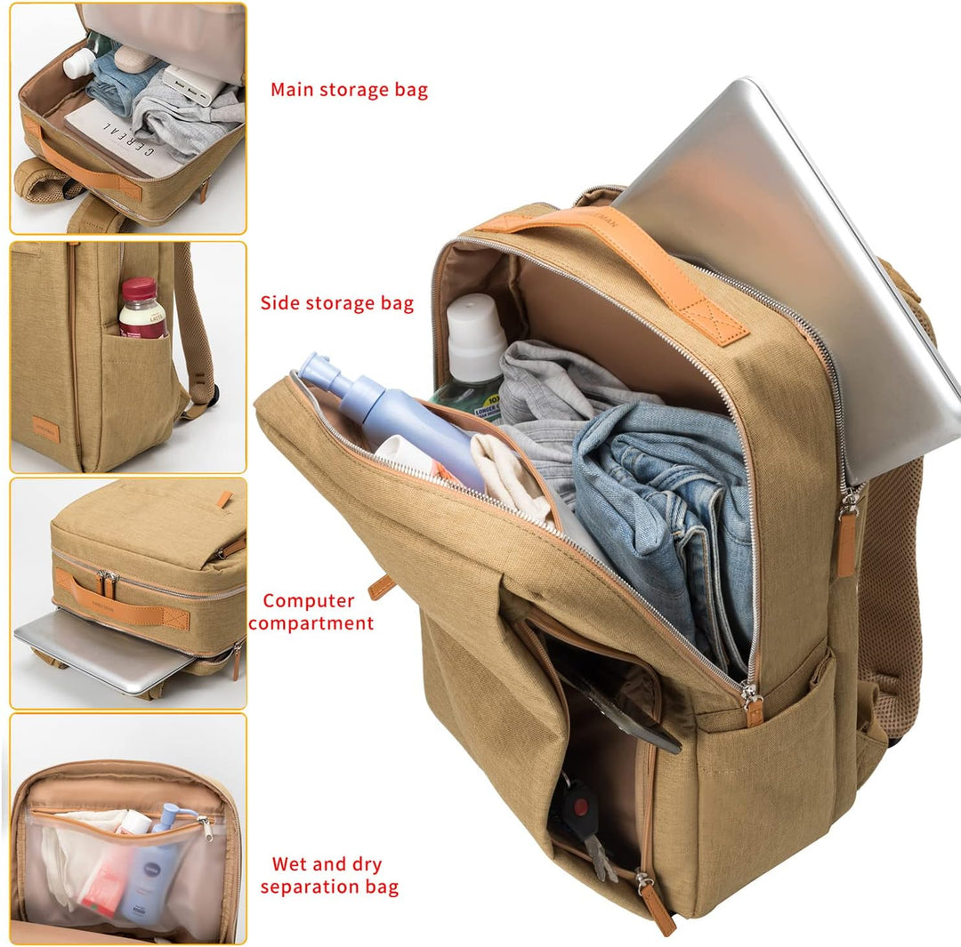 NOBLEMAN Mochila para portátil de viaje para hombres, resistente al...