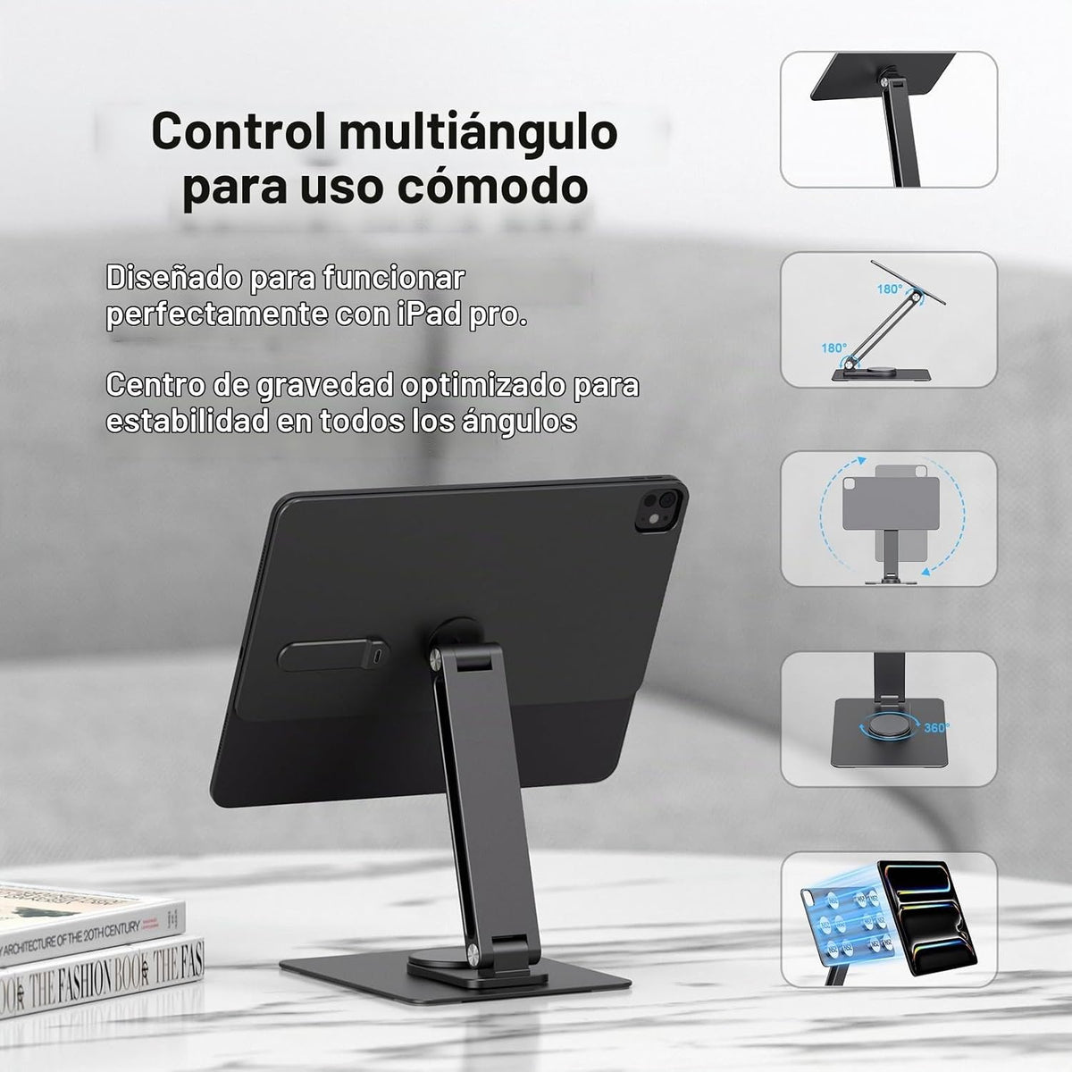 Soporte magnético para iPad Pro de 11 pulgadas con carga inalámbrica para iPad Pro de 11 pulgadas