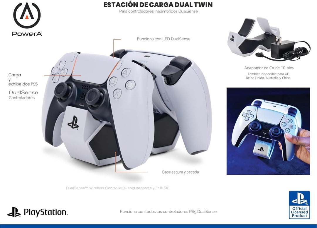 PowerA Twin Charging Station for Dualsense Wireless Controllers, Du...