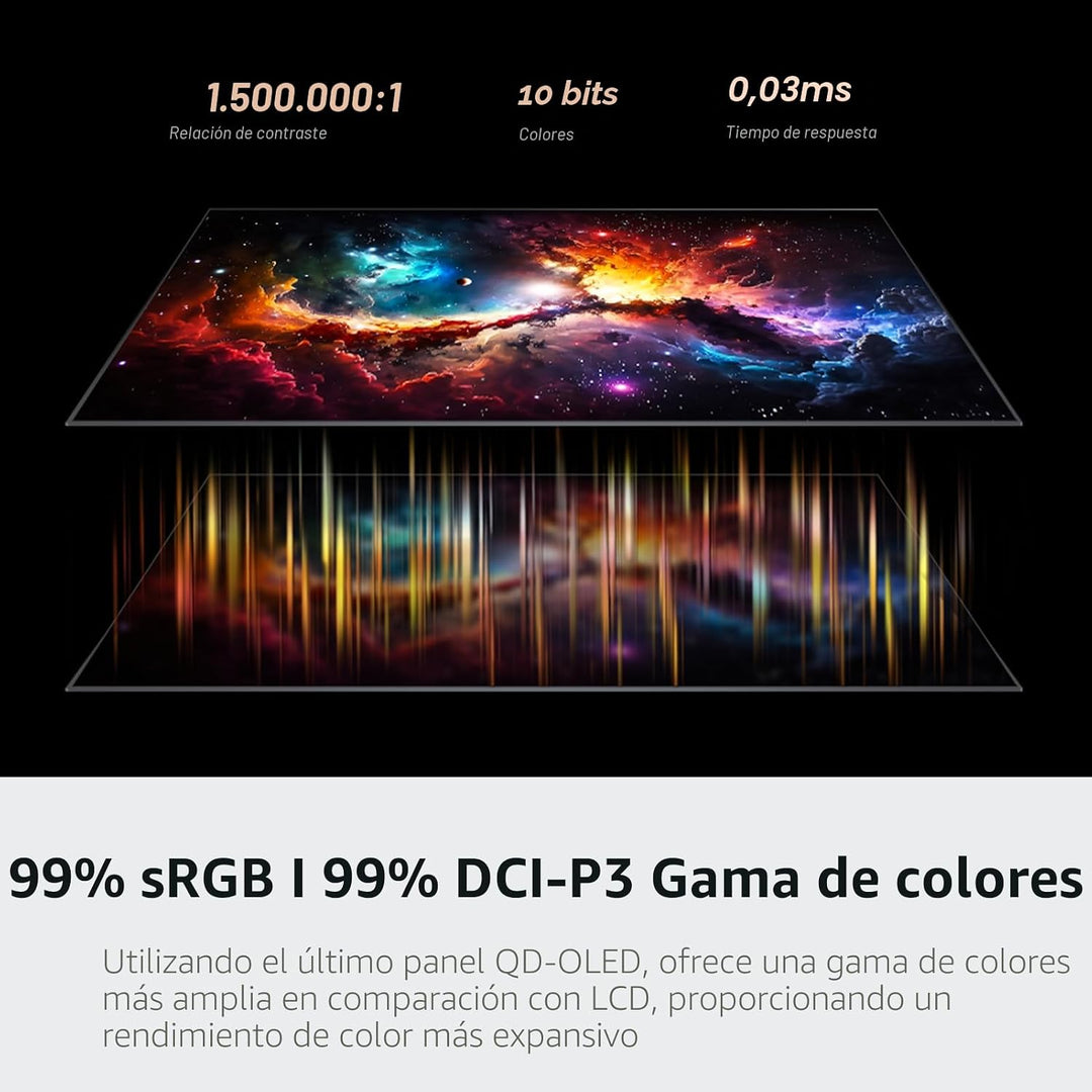 INNOCN - Monitor para juegos QD-OLED 1440P 500Hz de 27 pulgadas, co...